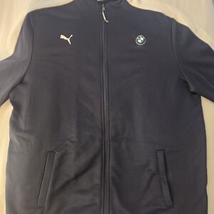 BMW Navy and White Puma Zip-Up Sweater Jacket